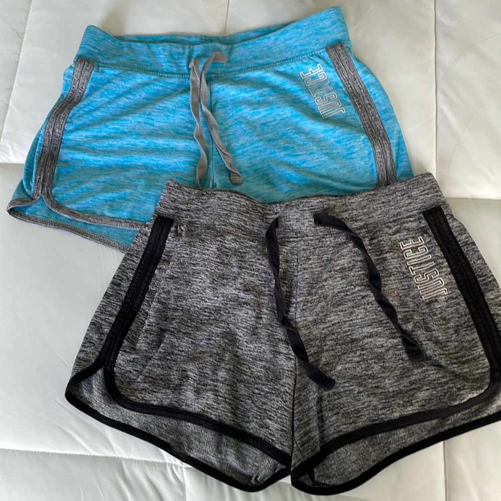 Justice active sporty shorts sz 12